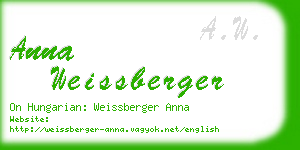 anna weissberger business card